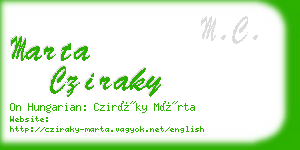 marta cziraky business card